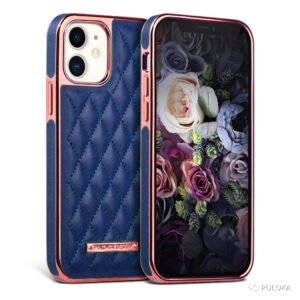 iPhone Cover Daimond Pattern Electroplated Back Ca 11 Royal Vegan Lease Compatible for Apple iPhone 11 6.1”inch - Blue