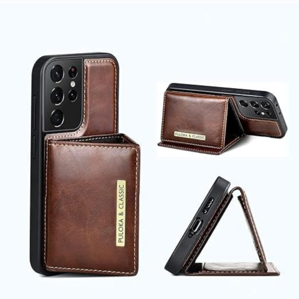 PULOKA Compatible with Samsung S22 Ultra Wallet Case with Card