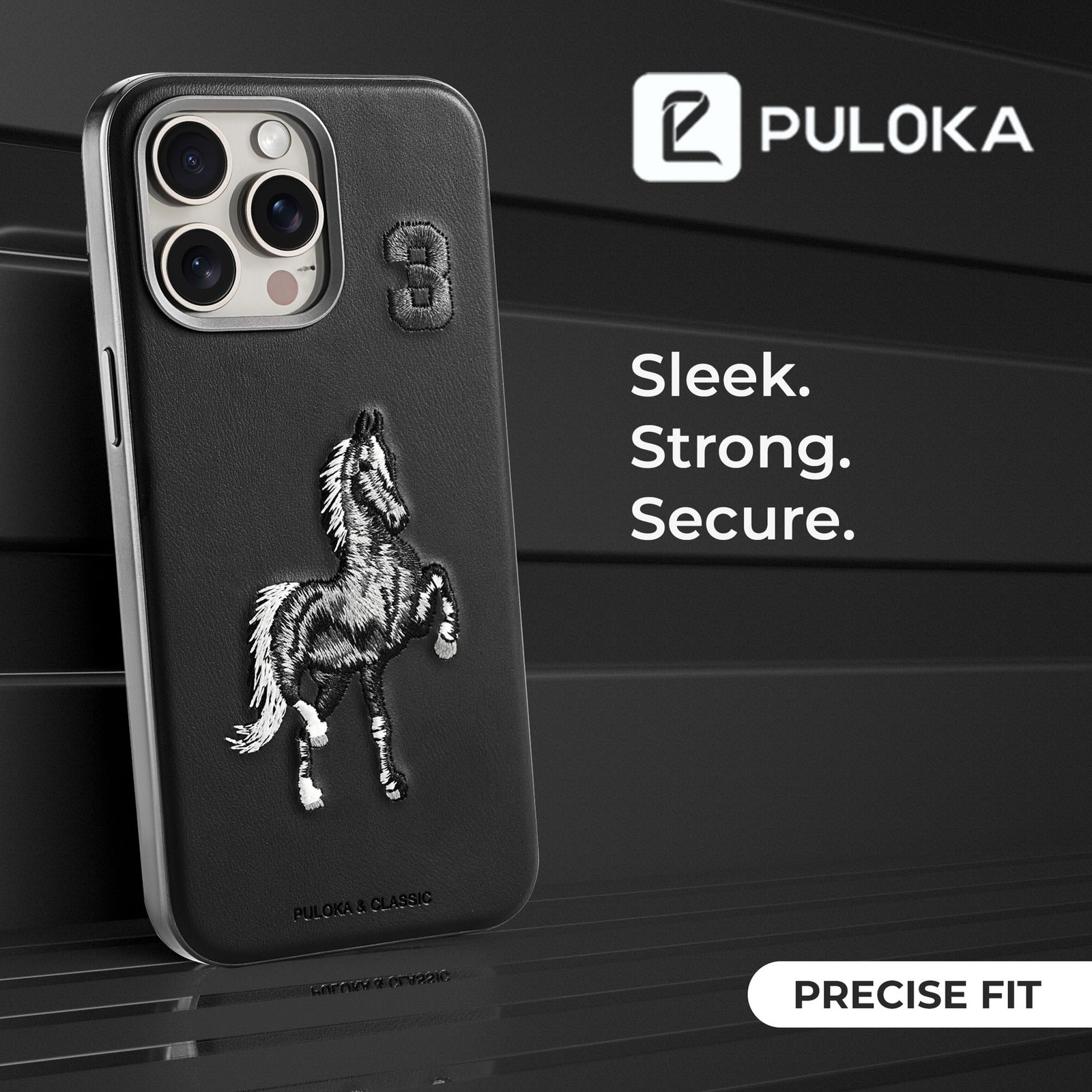 iphone 13 pro max horse design black case